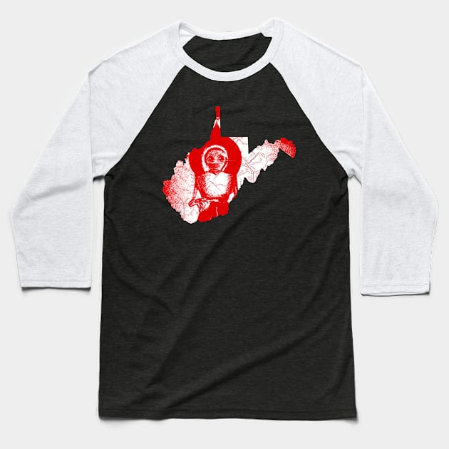 WV Monster #5 Red White Baseball T-Shirt by AWSchmit